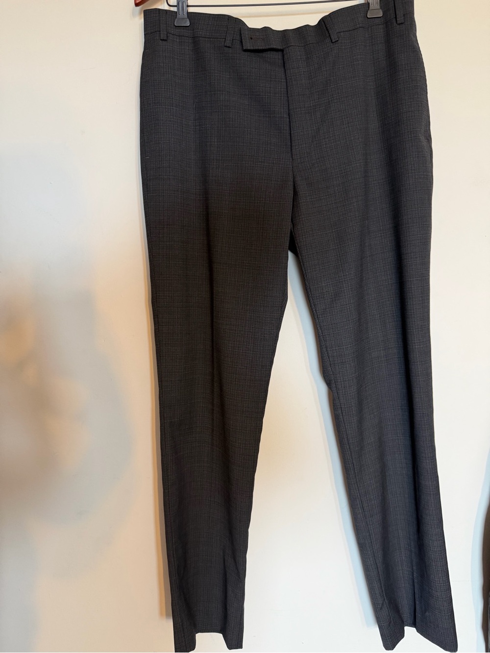 Calvin Klein Charcoal Plaid Dress Pants